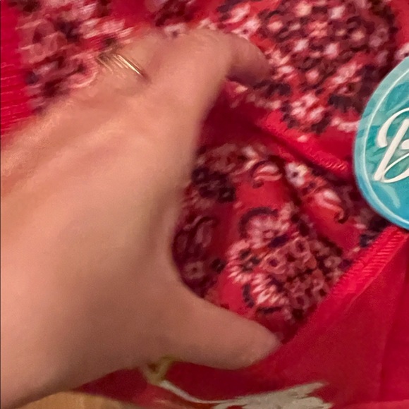 # 0796+ Red Beach Tote Bag W/ WHT Logo Art… - Picture 4 of 10